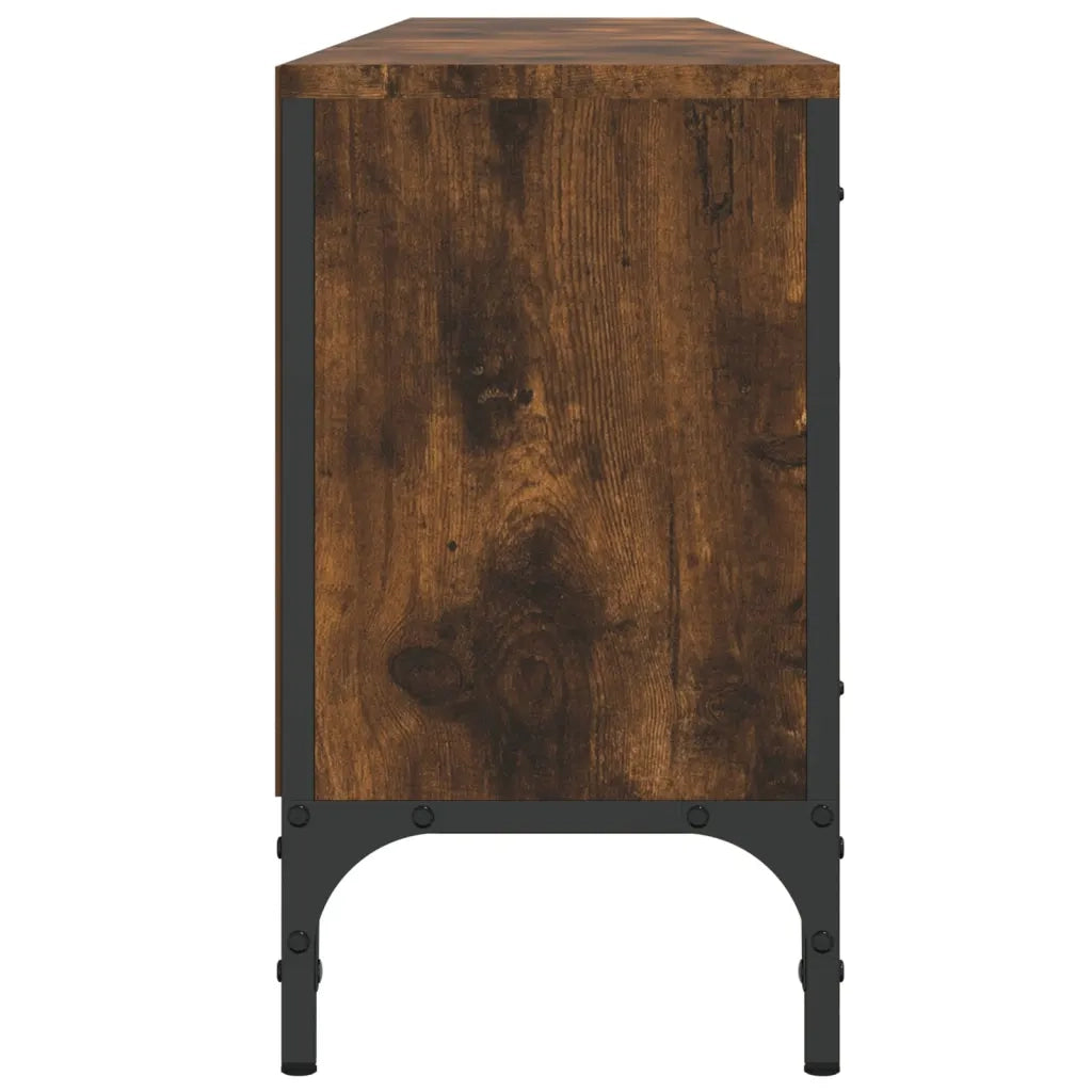 Mobile TV Cassetto Rovere Fumo 200x25x44 cm Legno Multistrato 838990
