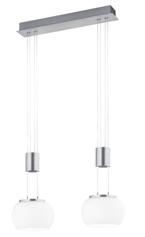 Lampada a Sospensione da Interno a LED in Alluminio Nichel Satinato