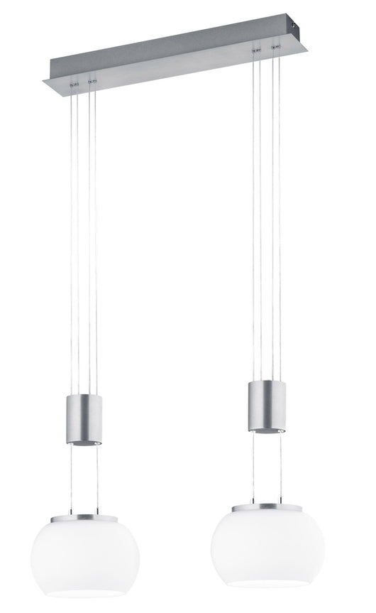 Lampada a Sospensione da Interno a LED in Alluminio Nichel Satinato