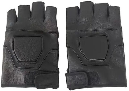 Maniche da guanti con dita semicurve - guanti da guida alla moda, corti, non lavabili, chiusura sicura per attività all'aperto, guanti da guida alla moda, guanti in pelle