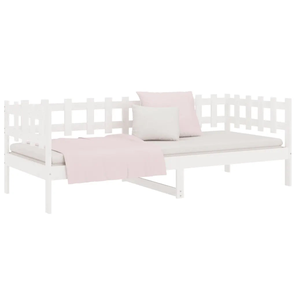 Dormeuse Bianca 90x190 cm in Legno Massello di Pino cod mxl 60385