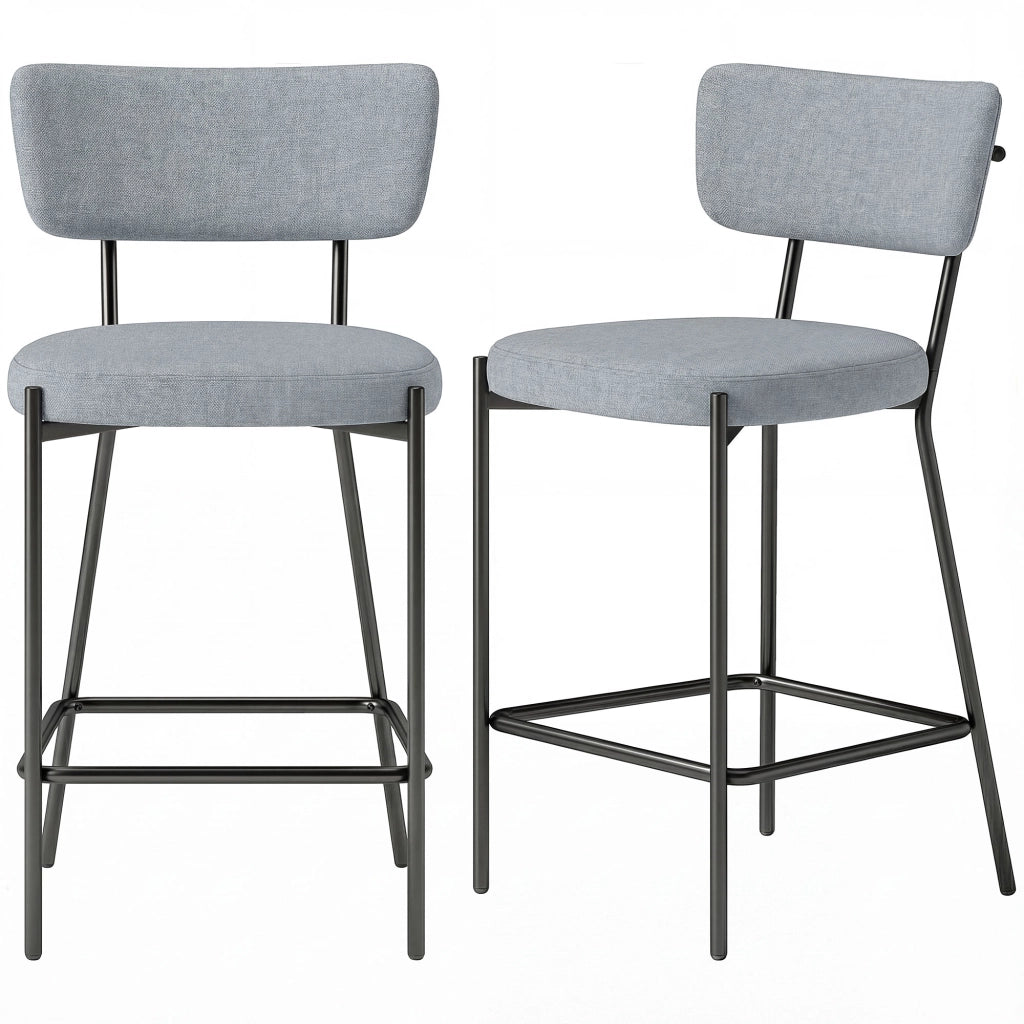Sgabelli da bar ¨C zephmum ¨C grigio 49x53x93 cm