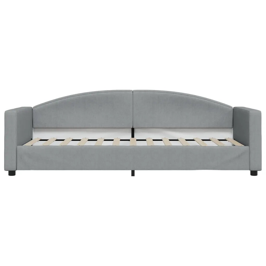 Divano Letto con Materasso Grigio Chiaro 80x200 cm in Tessuto