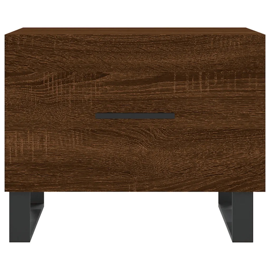 2 pz Tavolini salotto | Tavolino da caff¨¨ | Tavolino da Soggiorno Rovere Marrone 50x50x40 Legno Multistrato
