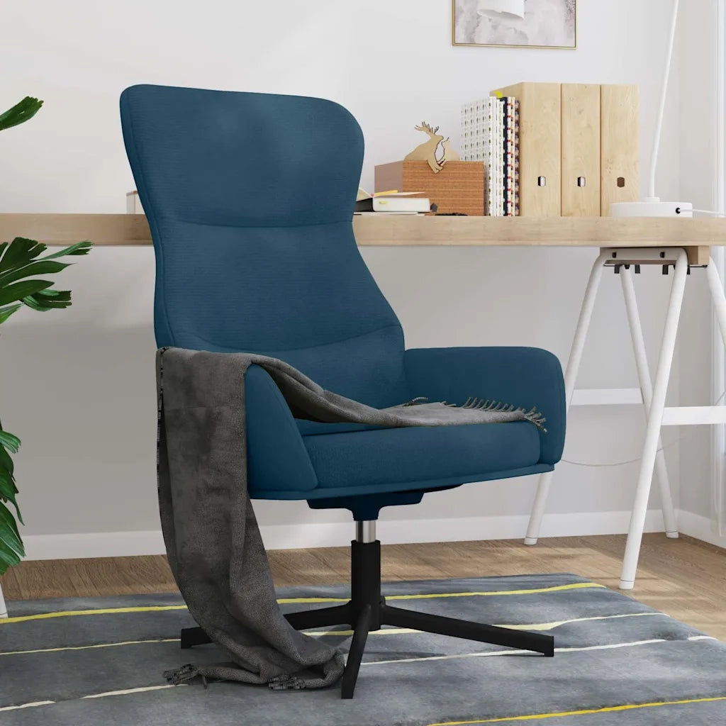 Poltrona Relax-Poltroncina Blu in Velluto 645447