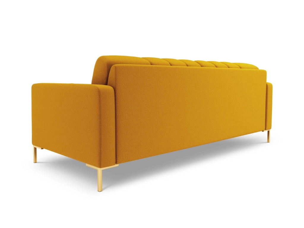 Cosmopolitan Design - Divano "Bali" 4 posti in tessuto strutturato giallo 