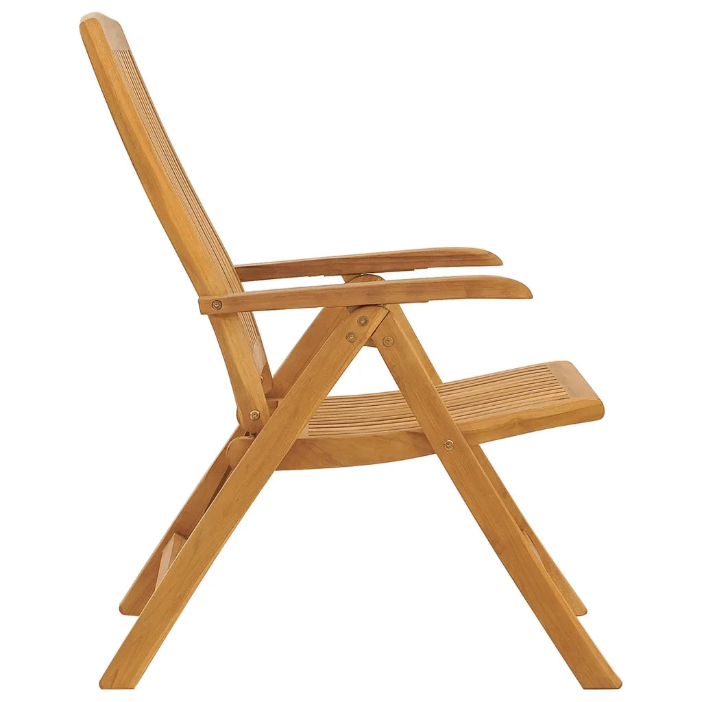 Sedie da Giardino Reclinabili con Cuscini 2 pz in Legno di Teak 3196434