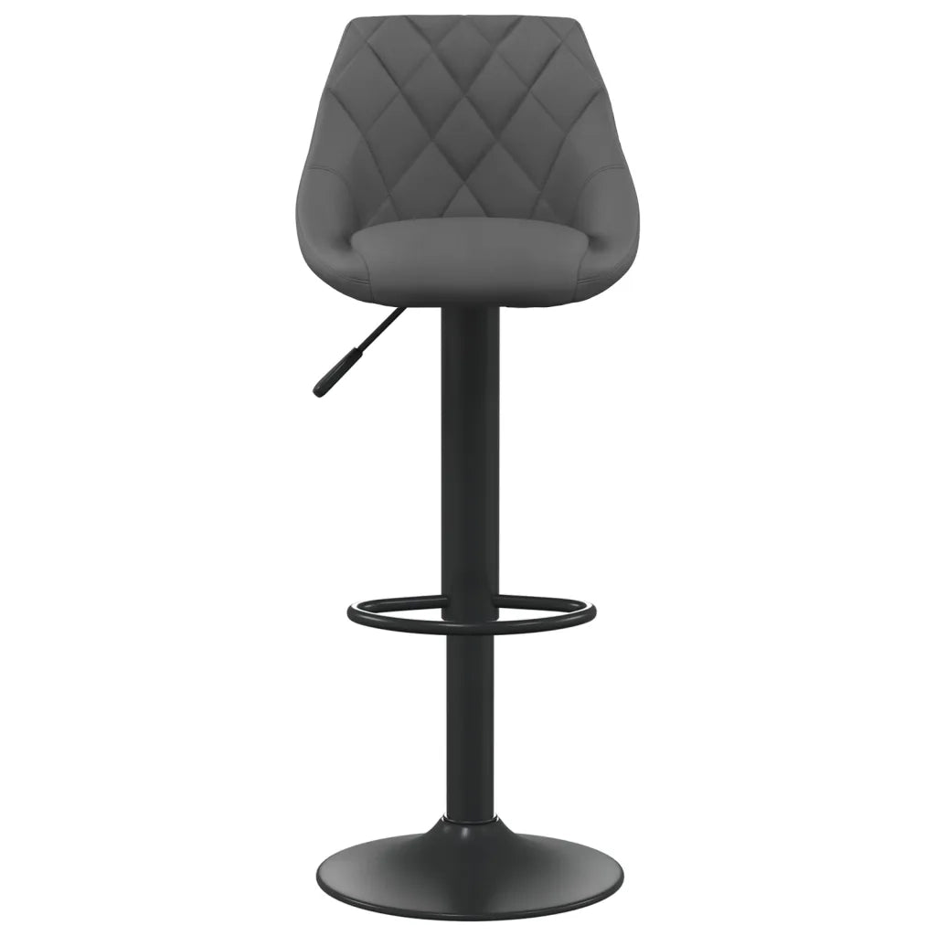Sgabello da Bar Grigio Scuro in Velluto cod mxl 60970