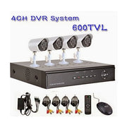 Trade Shop - Dvr 4 Canali + 4 Telecamere Infrarossi Led Kit Videosorveglianza Da Cellulare -