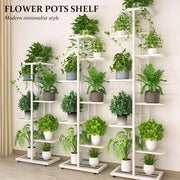 Sostegno per piante a 4 livelli in metallo per vasi fiorali - per balcone - per uso indoor e outdoor