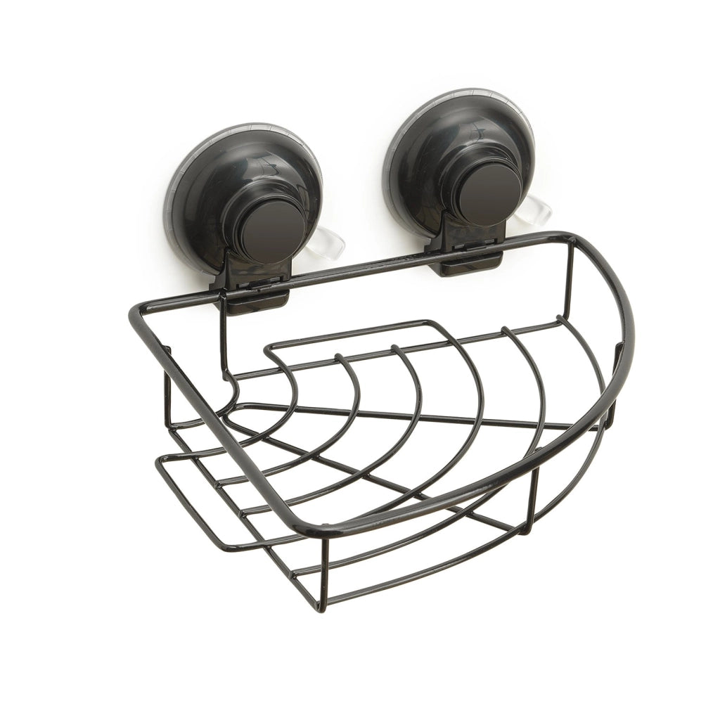 Portaoggetti angolare per doccia in filo da muro in metallo e resine termoplastiche HO80 Gedy serie HOT Nero Matt