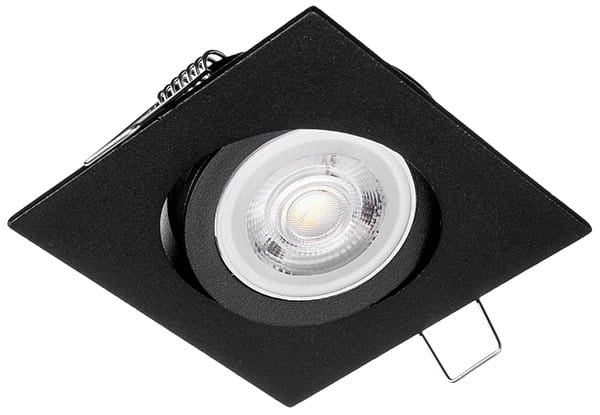 Faretto incasso quadrato nero GU10 orientabile Eko-Light EKZ329