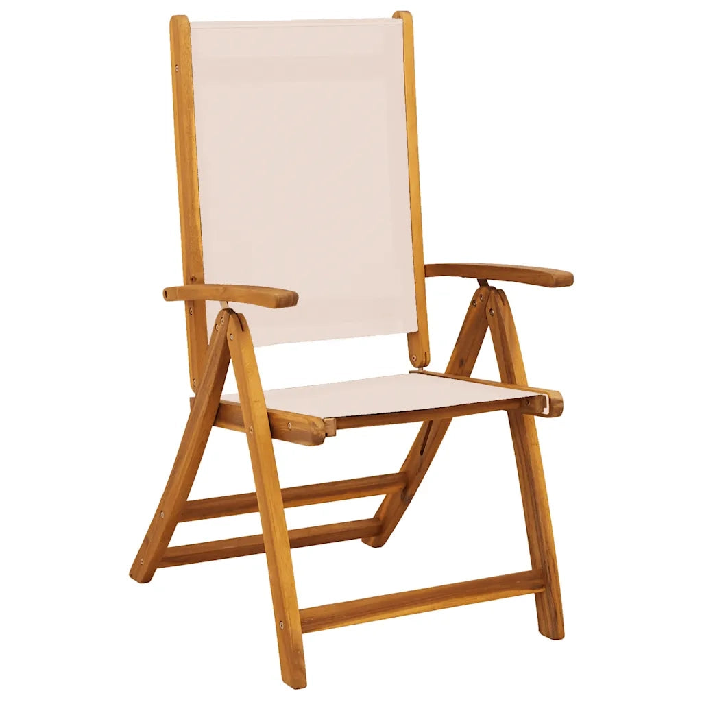 Sedie da Giardino Pieghevoli 4 pz Massello d'Acacia e Textilene 3279235