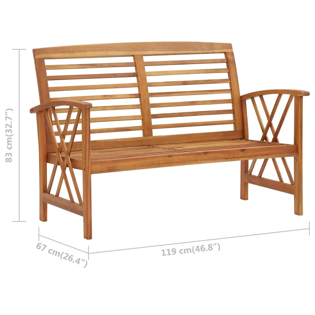 Panchina da Giardino | Panca da Giardino 119 cm in Legno Massello d'Acacia