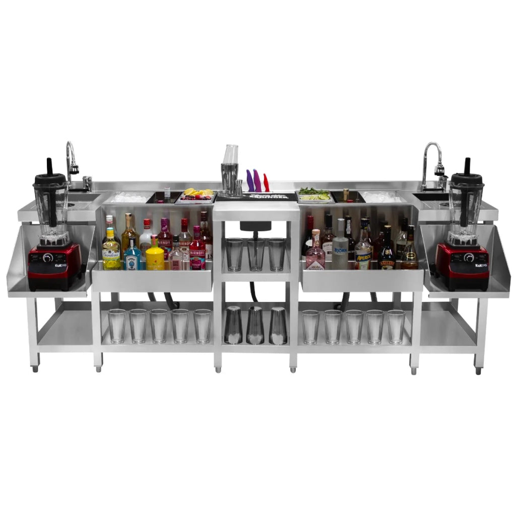 Cocktail Bar Station Compatta Twin Cocktail Risciacquo Shaker da Lavello