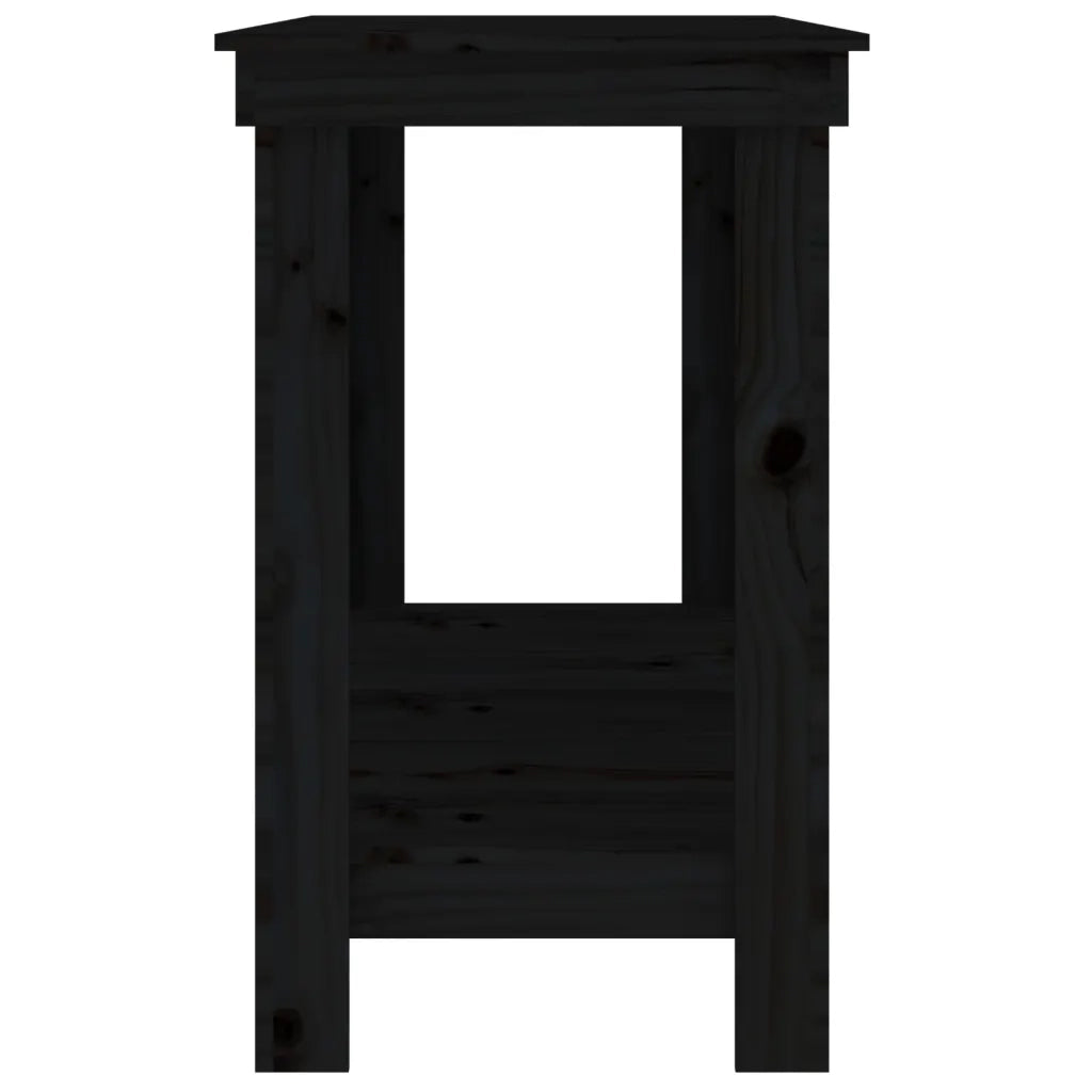 Banco da Lavoro Nero 180x50x80 cm in Legno Massello di Pino 822515