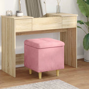 Pouf con Storage 40 x 40 x 45 cm Velluto