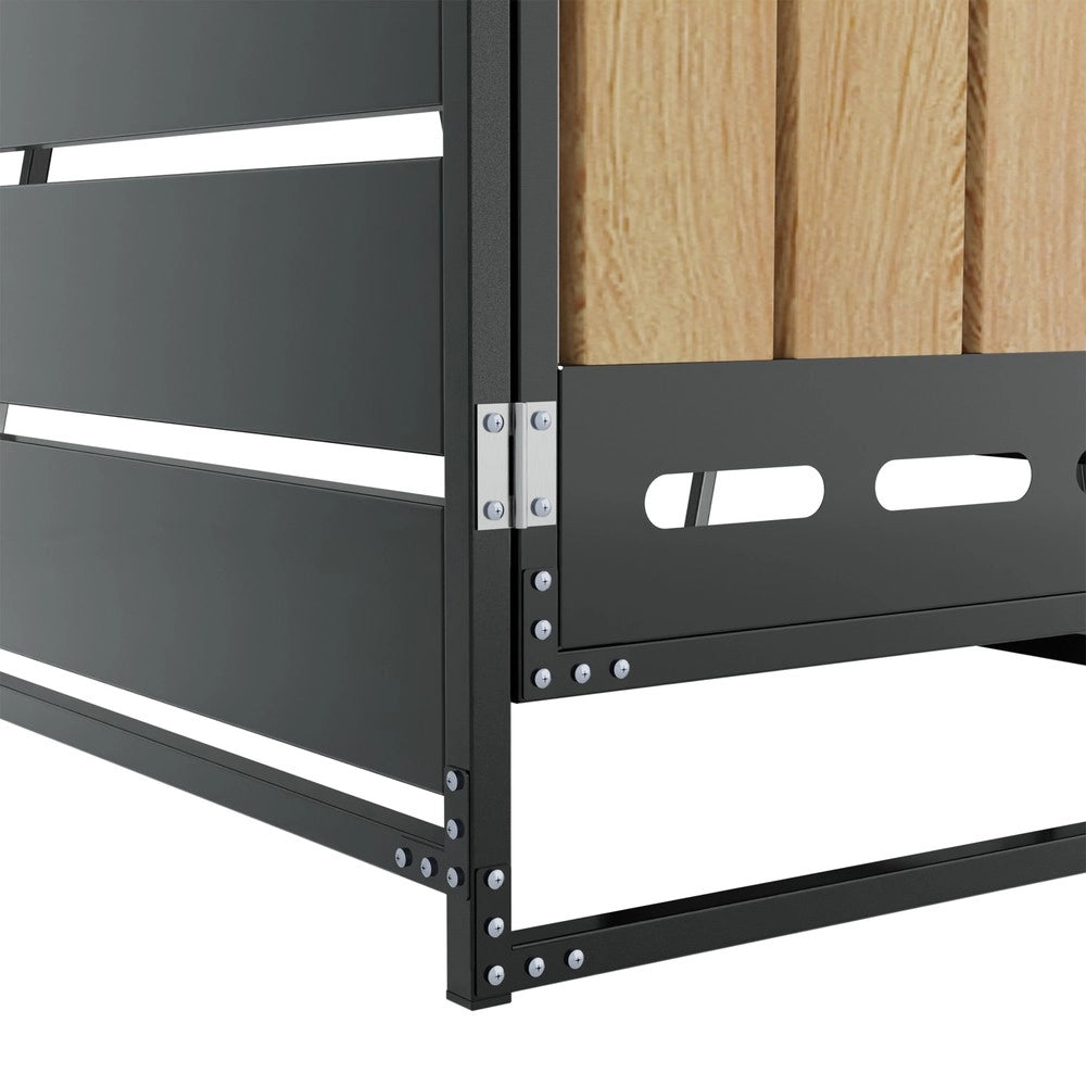 Contenitore per Bidoni con Fioriera ¨C Xylo ¨C Legno, Metallo, con Serratura