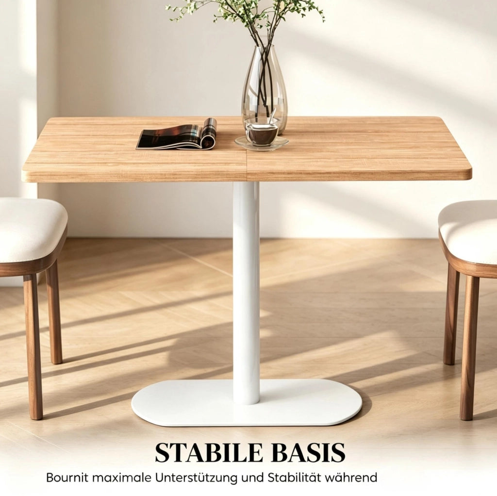 Tavolo da pranzo effetto rovere bianco 120 x 70 cm