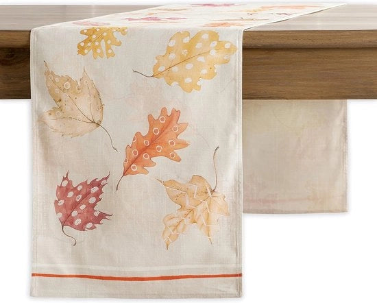 Tappeto di stagione autunnale in cotone 100% per feste | cene | giorni di riposo | cucina | Natale (50cm x 150cm)