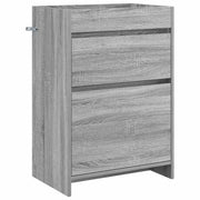Mobiletto da Bagno Sotto Lavabo Sonoma grigio 56 x 37,5 x 81 cm