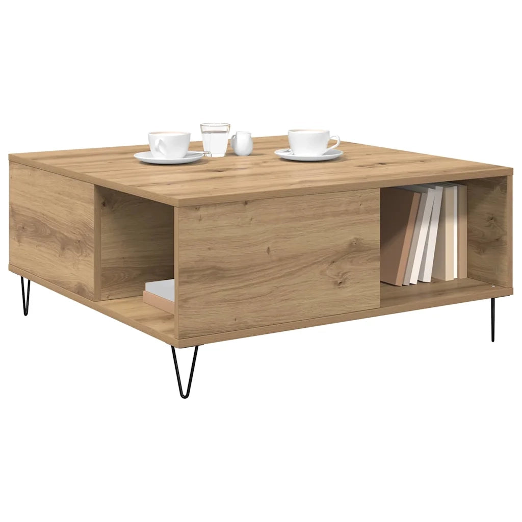 Tavolino da Salotto-Tavolino da soggiorno-Tavolo Rovere artigianale 80 x 80 x 36,5 cm 924348