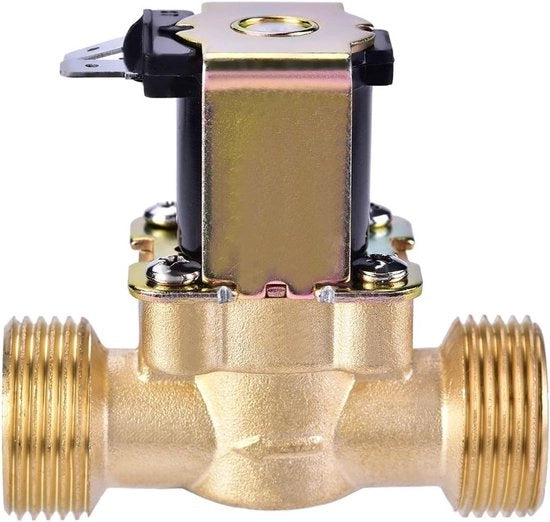 Vitello elettromagnetico 3-4 pollici DC 24V in ottone valvola magnetica NC chiusura normale regolazione di pressione regolatore di flusso di acqua stadio di flusso di acqua valvola di controllo dell'acqua per regolazione dell'acqua 6 × 7cm.