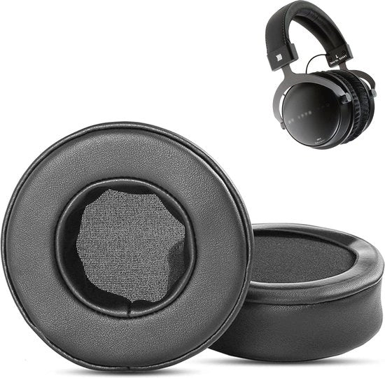 Orecchini di sostituzione per cuffie - Compatibili con DT1770, DT1990, Serie PRO - Materiale vero pelle e schiuma di memoria