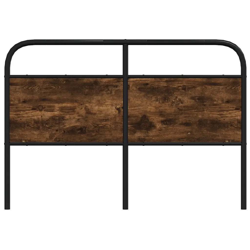 Testiera-Testata-Testiera Decorativa Rovere Fumo 120 cm in Acciaio e Legno Multistrato