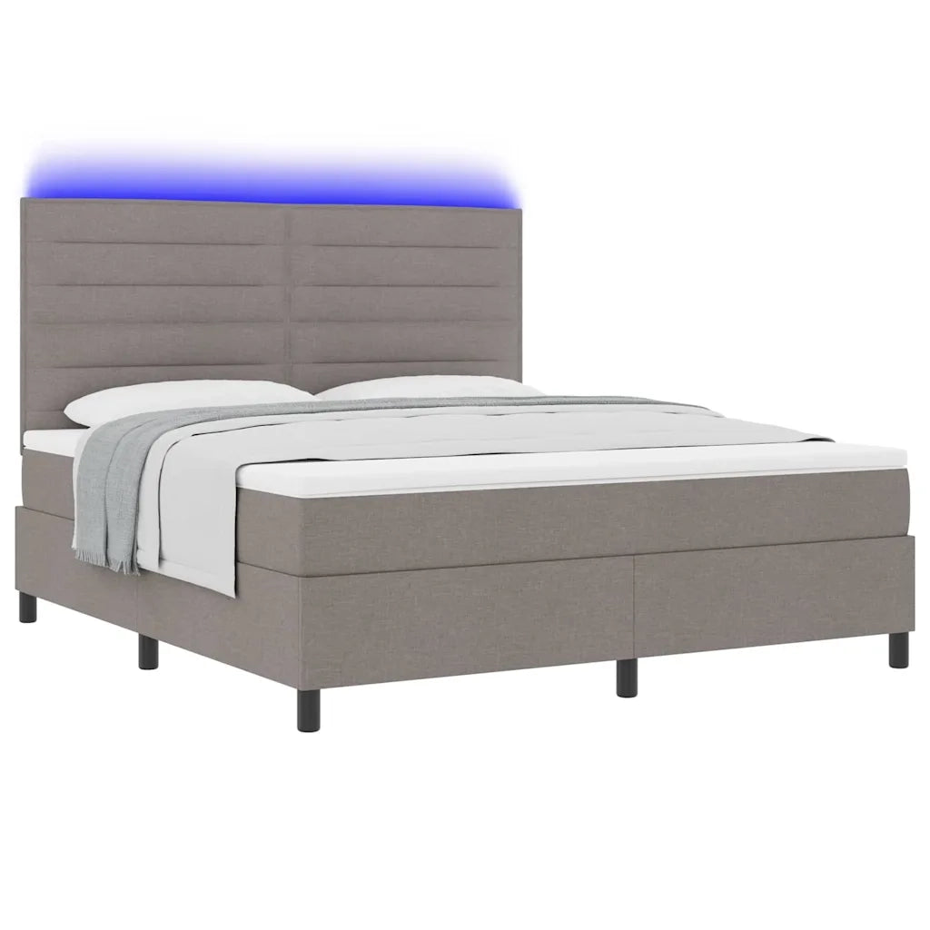 Letto a molle con materasso con led Talpa 180 x 200 cm Tessuto 3342813