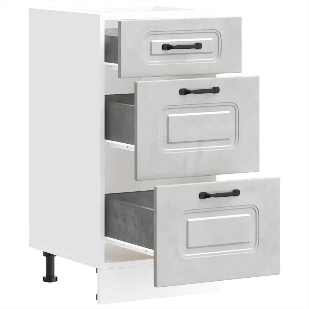 vidaXL Base da Cucina Kalmar Grigio Cemento in Legno Multistrato
