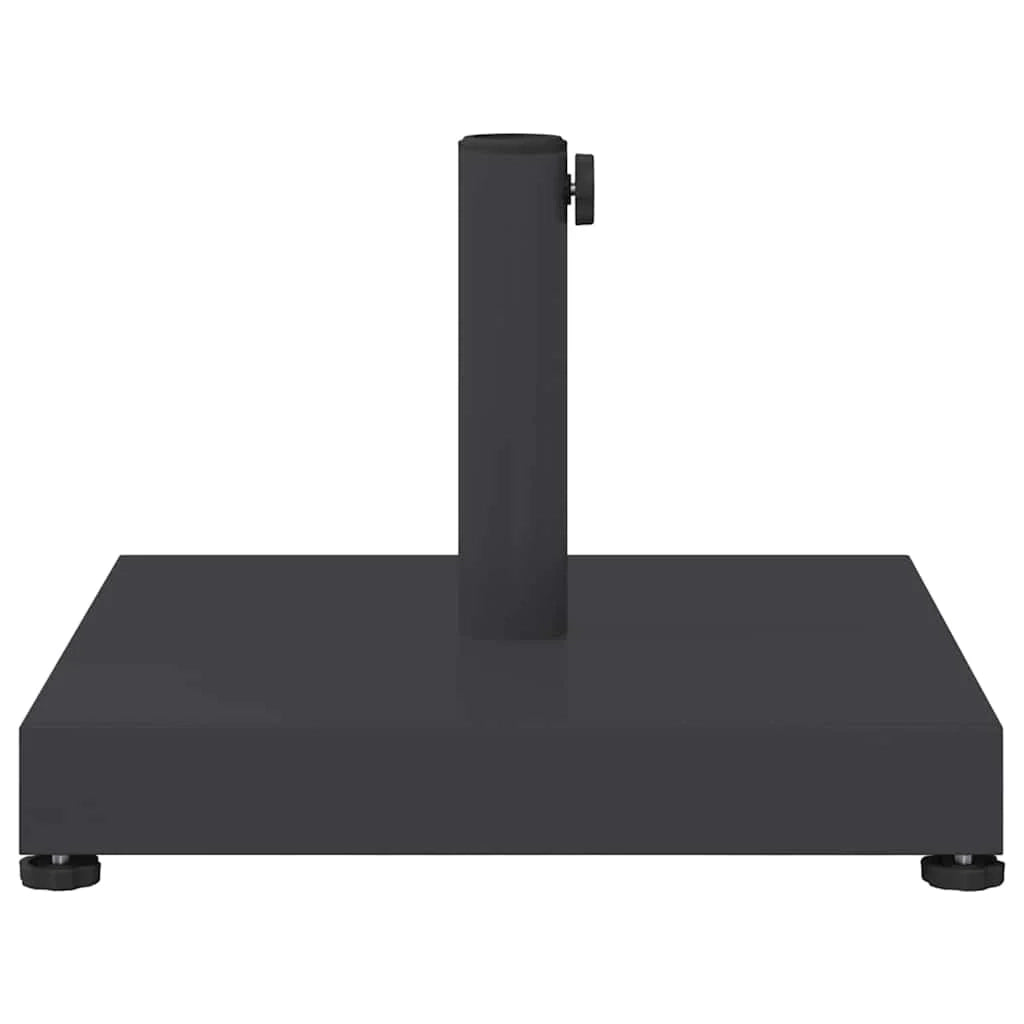 Base quadrata moderna per ombrellone da giardino e patio 45 x 45 x 31,5 cm in acciaio grigio scuro 02_0058931