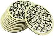 12 fiori di loto di betulla Ø 10cm per bevande caffè tè decorazione meditazione (set a 12 pezzi)