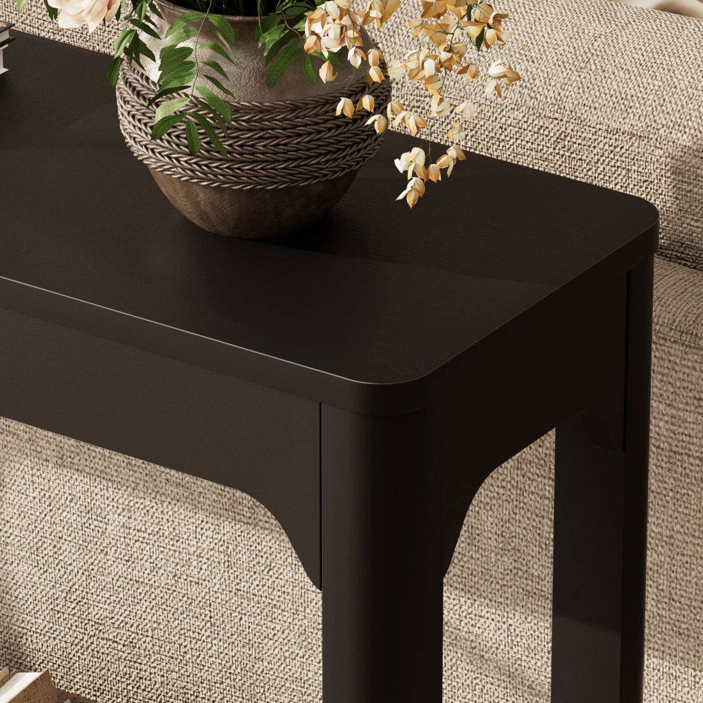 Consolle con ripiani aperti - per ingresso - in MDF - 145x37.5x14.5 cm - nero