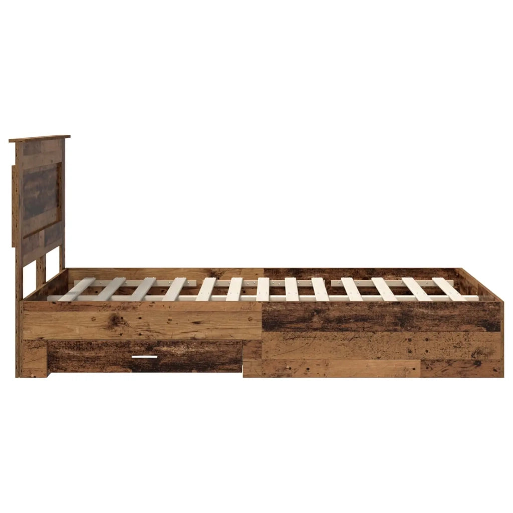 Struttura del letto con cassetto con testiera Legno multistrato 3410340