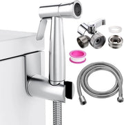 Set di douchi bidet con miscelatore, tubo e gancio per wc o installazione a muro