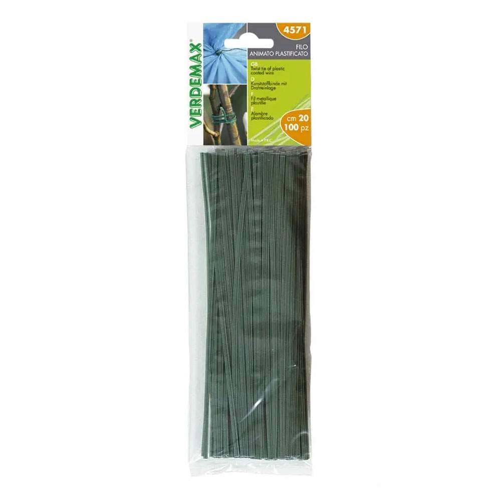 Filo Animato Plastificato per Fissaggio Rami 20  cm 100 Pz Verdemax