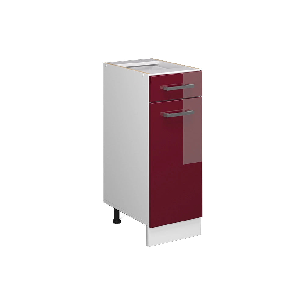 Vicco Frontale cucina Rosso lucido 29.6 x 70.8 cm frontale del mobile per mobile base con cassetti