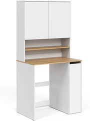 Mobile lavatrice Viktor, Bianco/Artisan, 93.6 x 88.2 cm 2 parti con ripiano