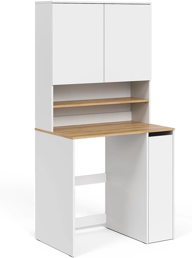Mobile lavatrice Viktor, Bianco/Artisan, 93.6 x 88.2 cm 2 parti con ripiano