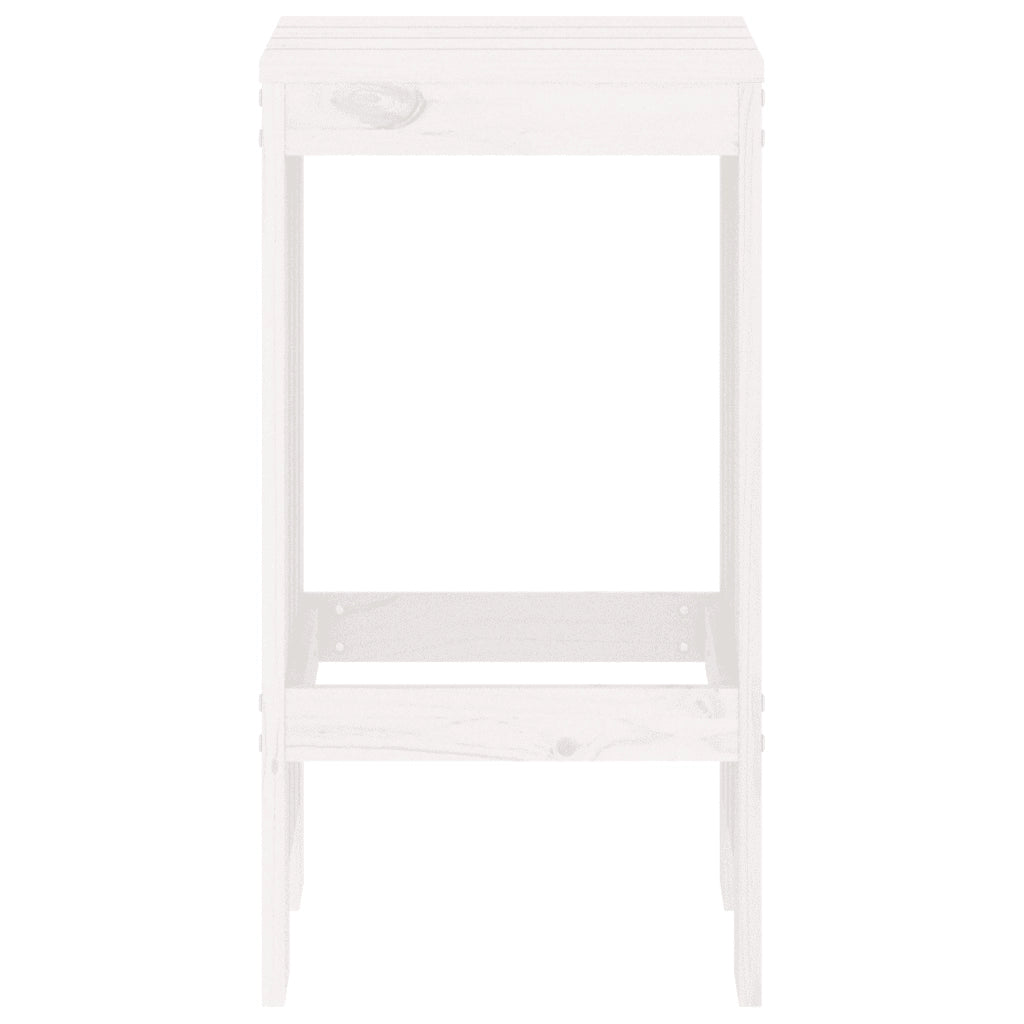 Sgabelli da Bar 2 pz Bianchi 40x36x75 cm Legno Massello di Pino 825346