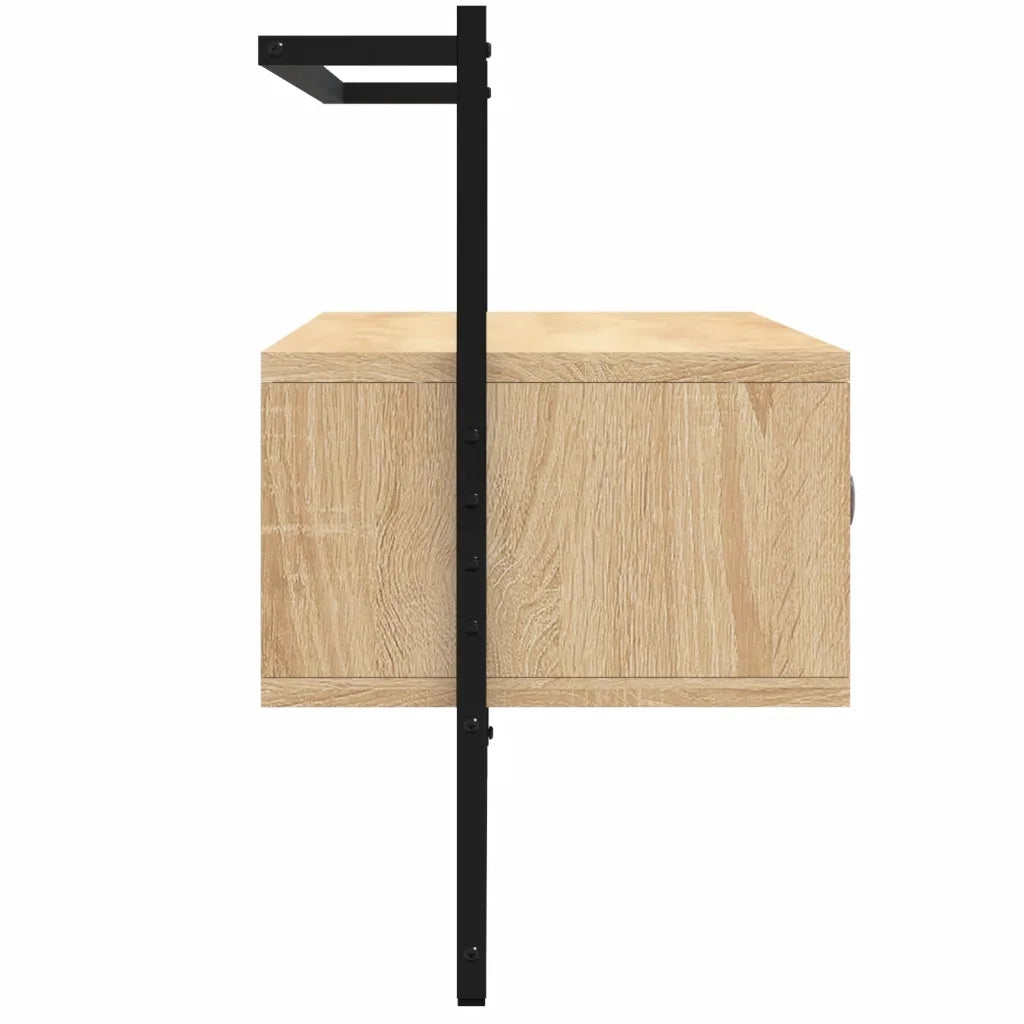 Mobile TV a Muro Rovere Sonoma 100,5x30x51 cm Legno Multistrato 833459