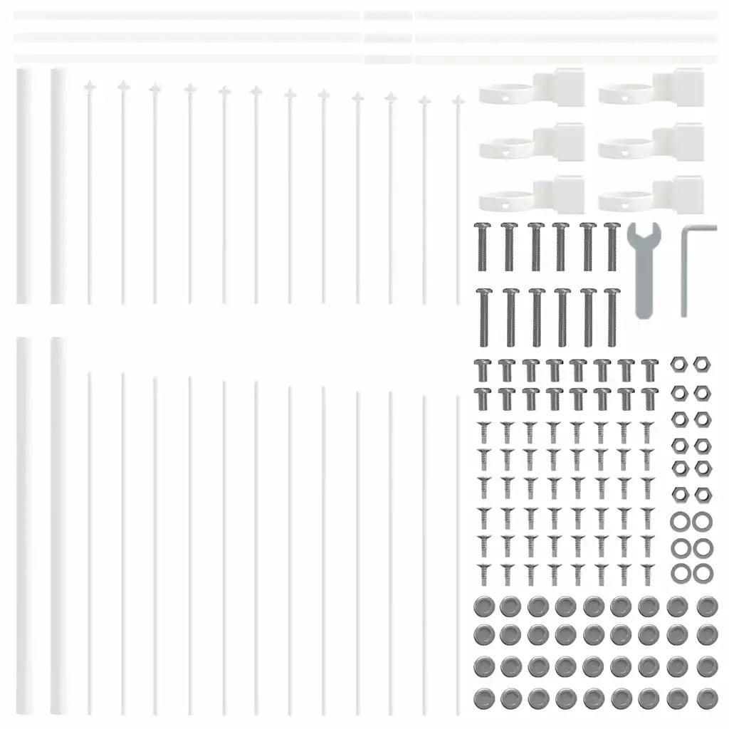 Recinzione per Giardino 2 pcs Bianco 170 x 215 cm 3360140