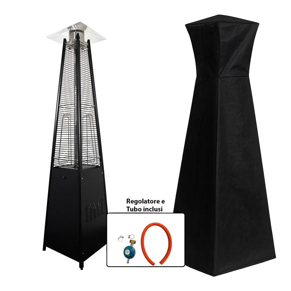 Tempo Style - Stufa a Gas Pyramid ( 5kW, 13kW) | Stufa da esterno Nero