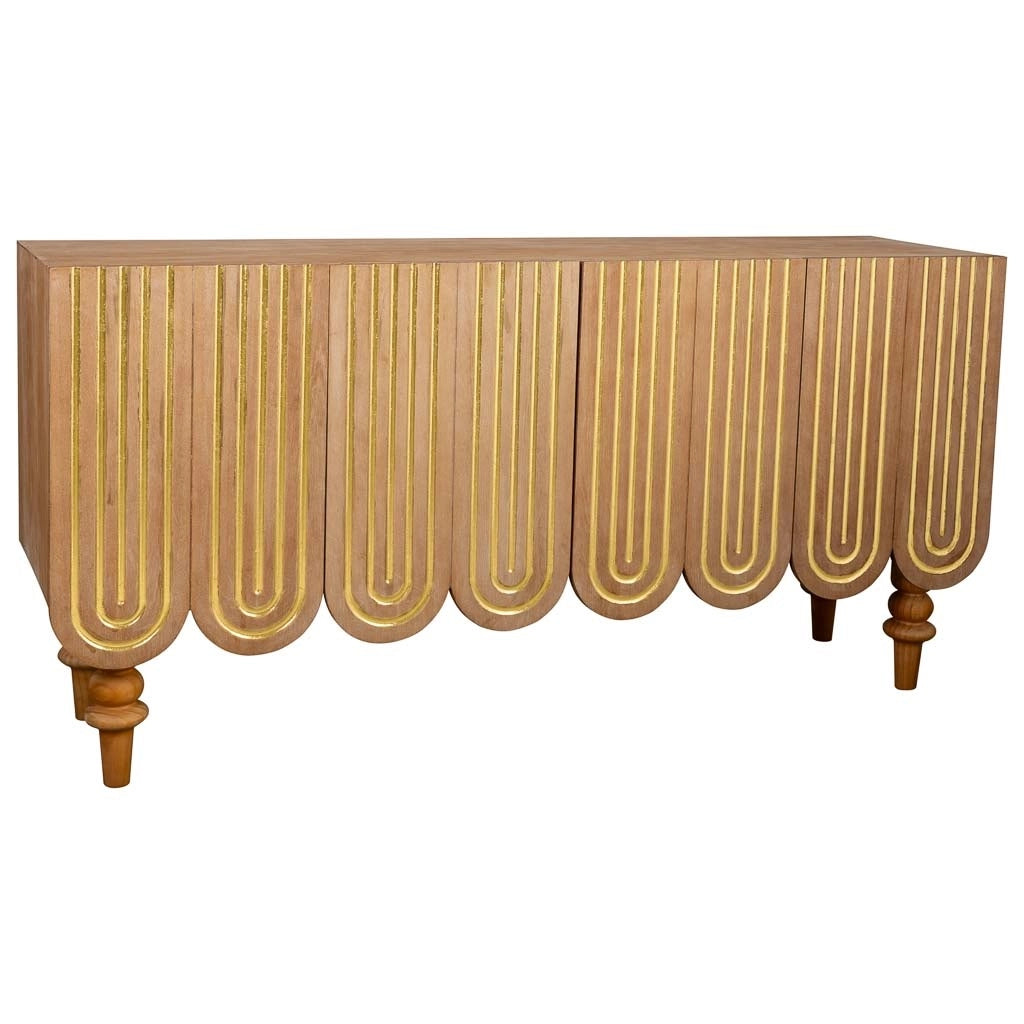 Mobile da ingresso in legno marrone 160x42x81