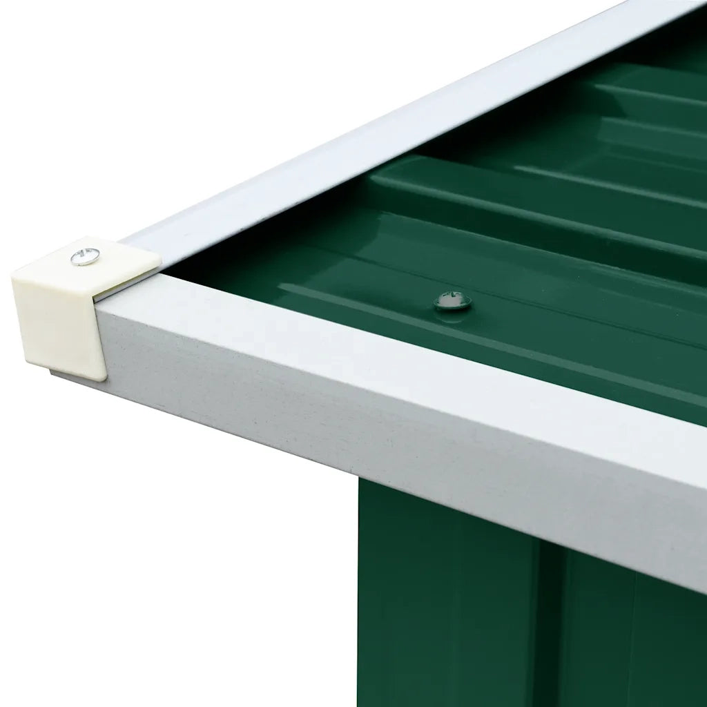 Capannone da Giardino in Acciaio Zincato 330x92x153cm Verde 47086
