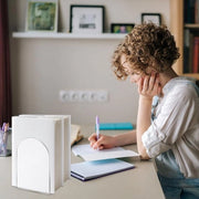 Supporti per libri in acrilico - set da 6 pezzi - tipo L - imparare a leggere - biblioteca scolastica - bambini - ripostiglio da scrivania - ufficio - trasparente