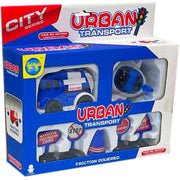 Trade Shop - Playset Gioco Trasporto Urbano Vita In Città Polizia Veicoli Segnali Stradale -