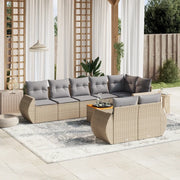 Set Divano da Giardino 9 pz con Cuscini Beige in Polyrattancod mxl 114241