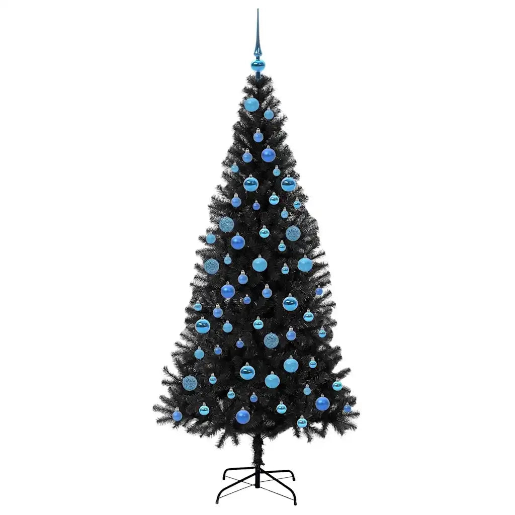 Albero di Natale | Decorazioni natalizie con 300 LED con supporto Nero 180 cm PVC